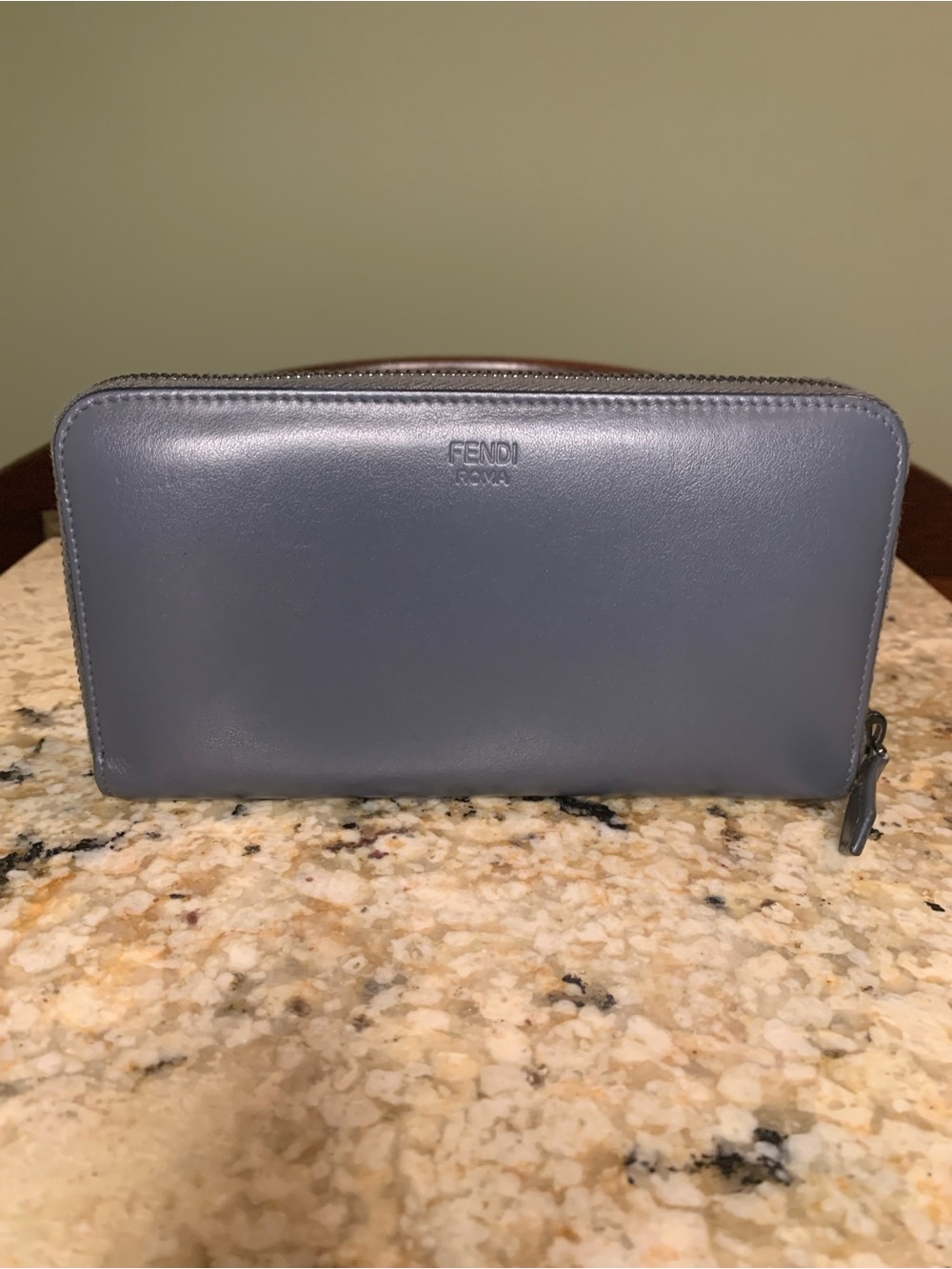 Fendi Monster Black, White and Gray Leather Zip-Around Wallet - Picture 5 of 17